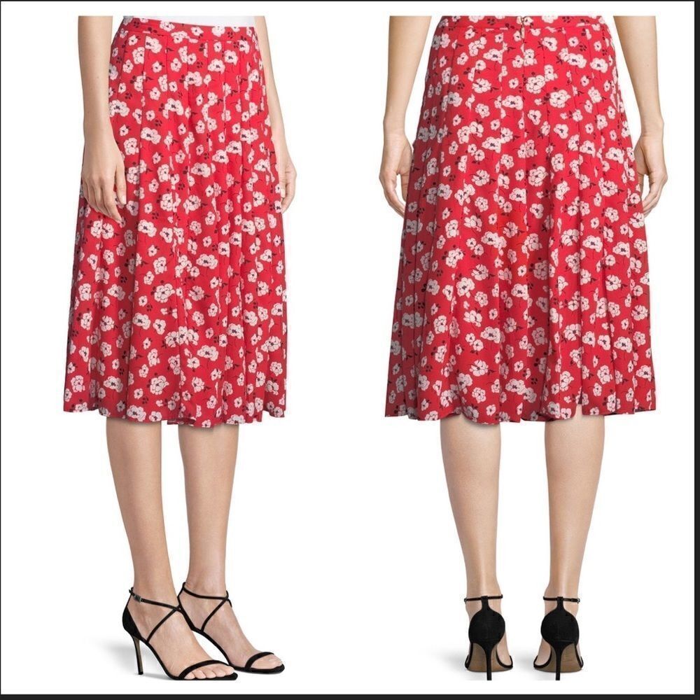 NWT Karl Lagerfeld Paris Accordion-Pleated Column Skirt SIZE 8